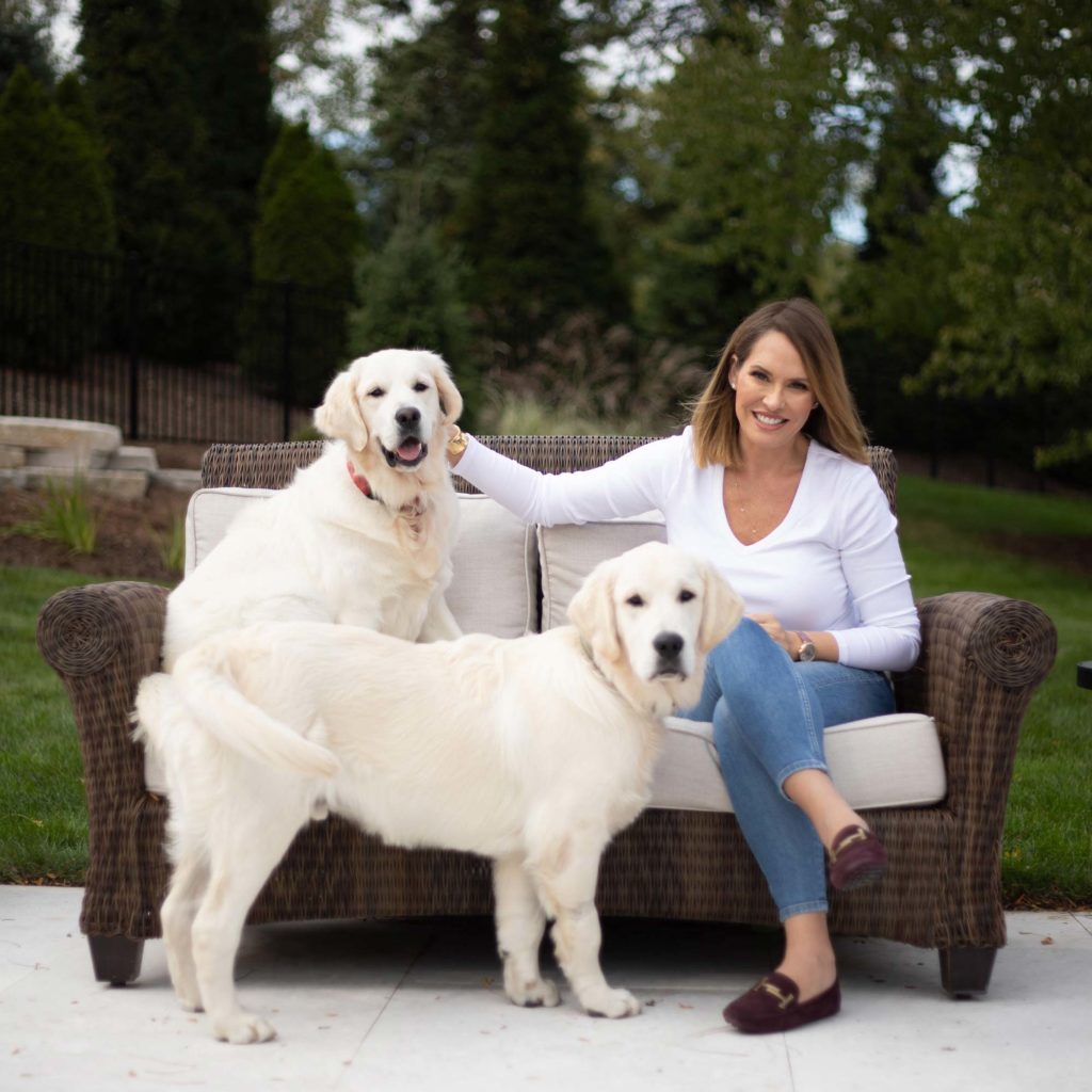 Mentor and women's life coach, Felicity Buddig, with her two dogs